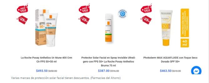 Farmacias del Ahorro  La Roche Posay Anthelios toque seco 50+